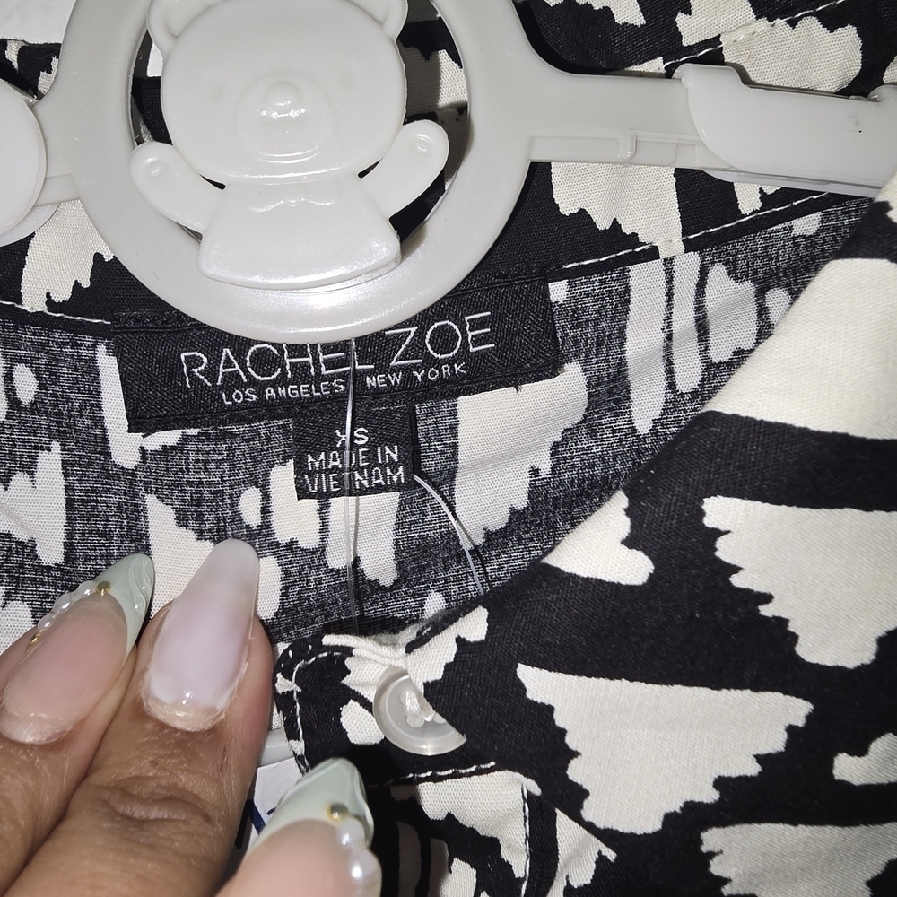 Rachel Zoe Black and White Long Sleeve Dress - Picture 4 of 7